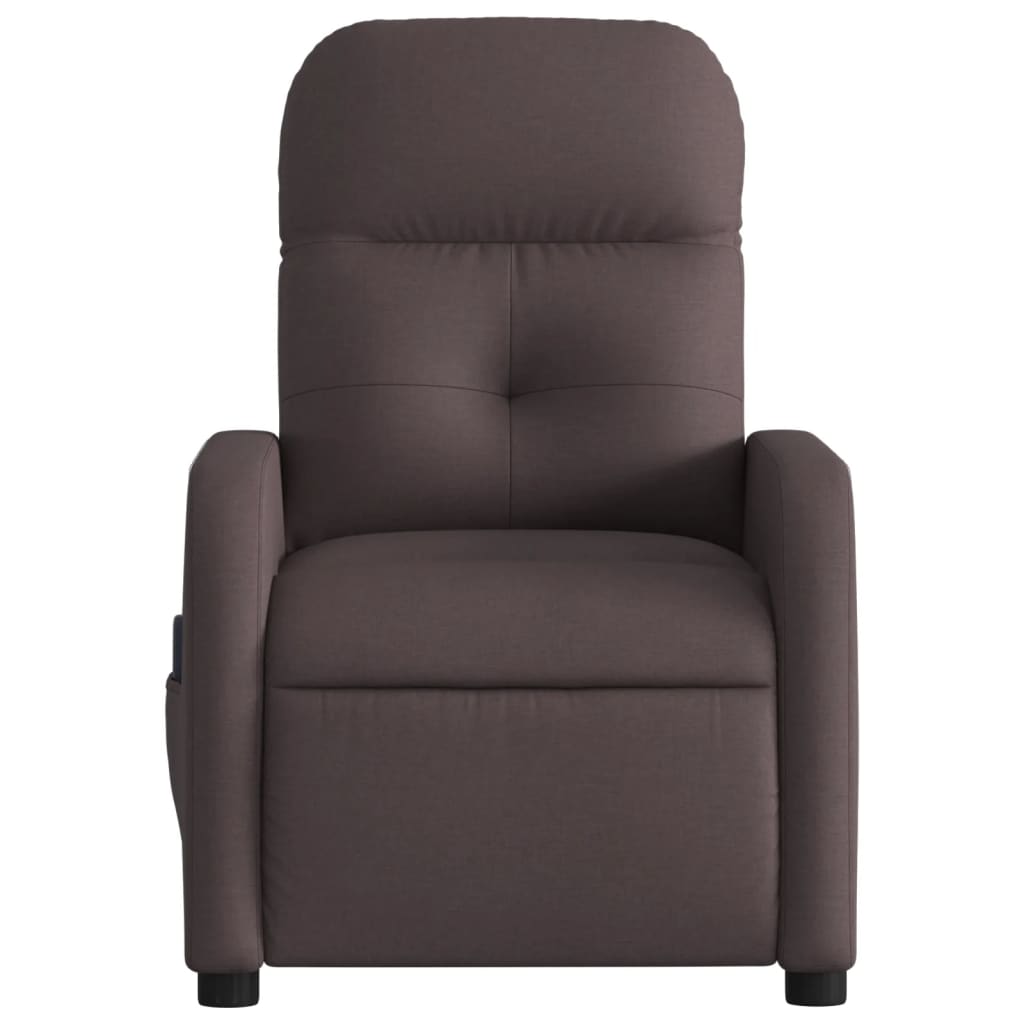Electric Massage Chair Dark Brown Fabric