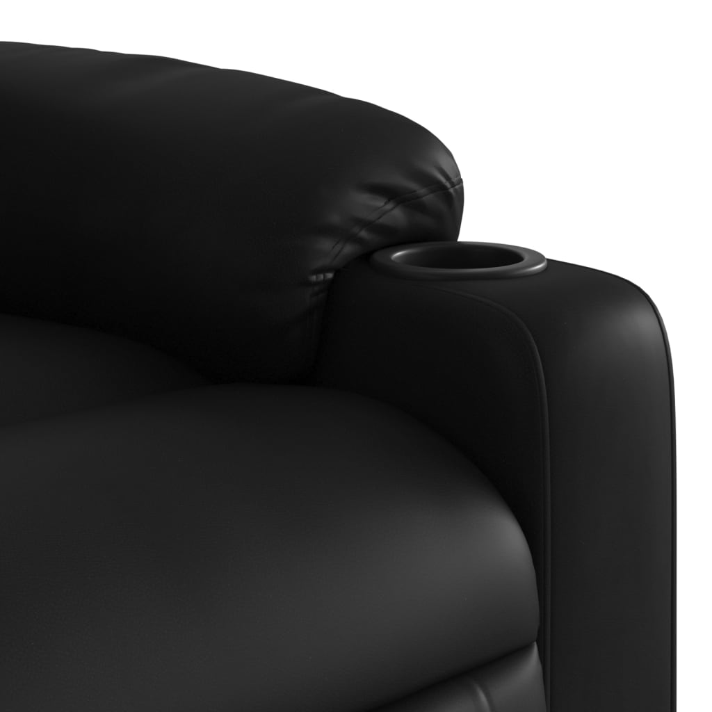 Massage-Relaxsessel, Kunstleder, Schwarz