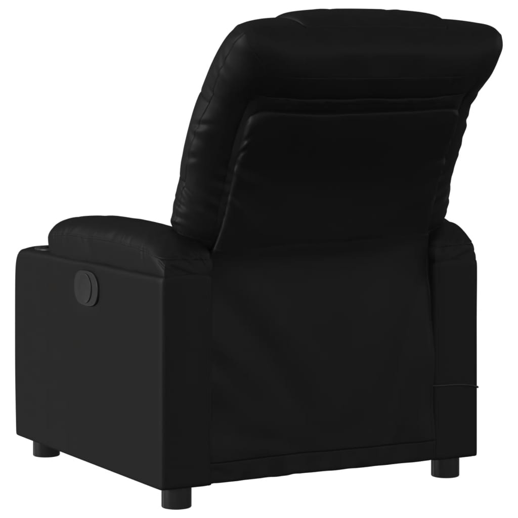Massage-Relaxsessel, Kunstleder, Schwarz