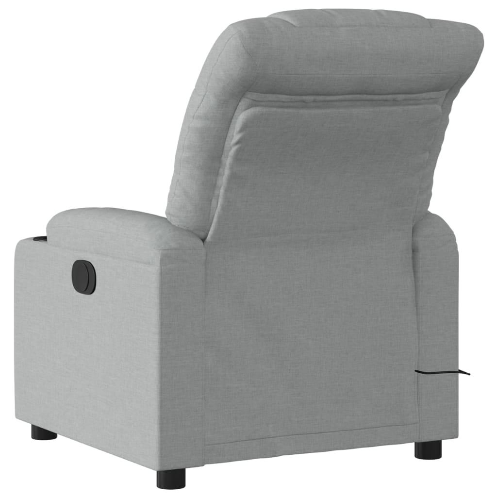 Massage-Relaxsessel, hellgrauer Stoff