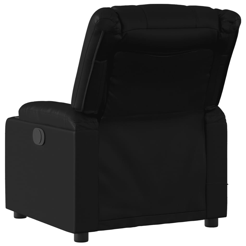 Massage-Relaxsessel, Kunstleder, Schwarz