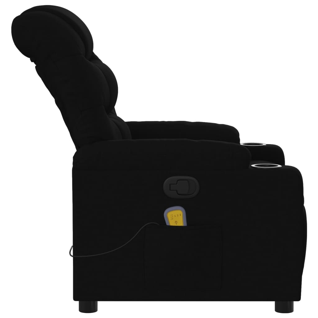 Massage-Relaxsessel, schwarzer Stoff