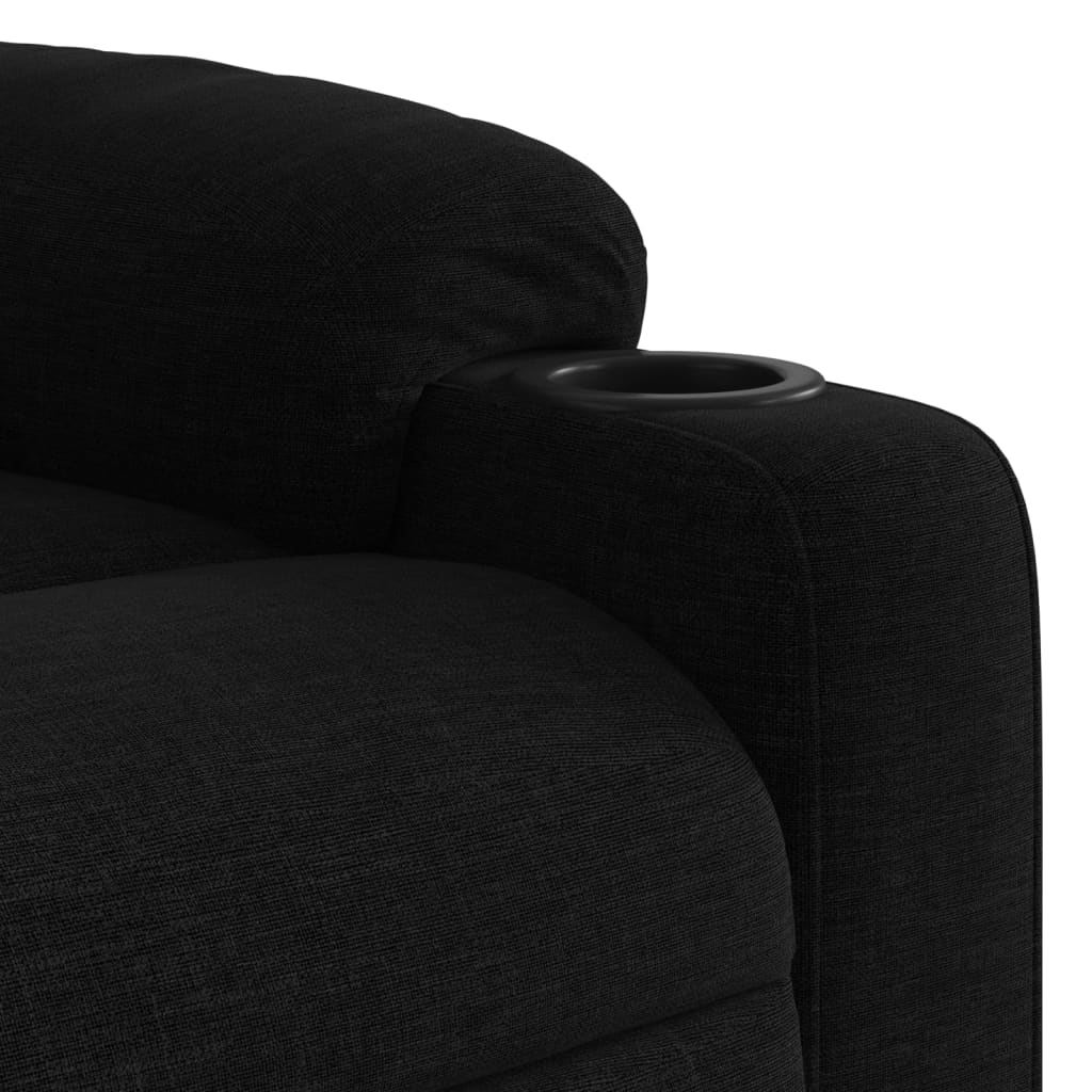 Massage-Relaxsessel, schwarzer Stoff