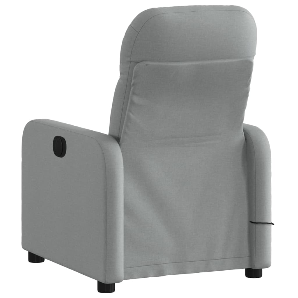 Massage-Relaxsessel, hellgrauer Stoff