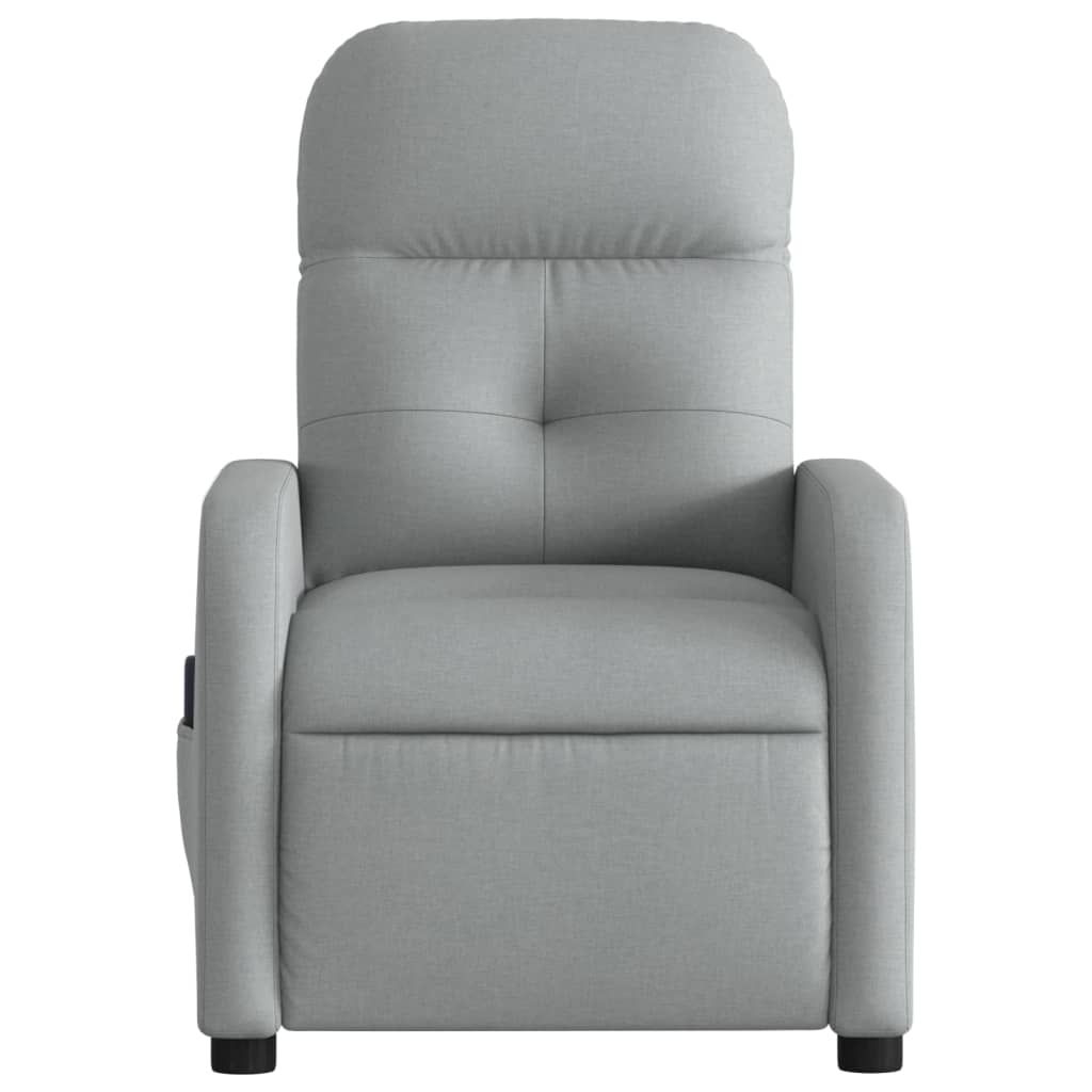Massage-Relaxsessel, hellgrauer Stoff