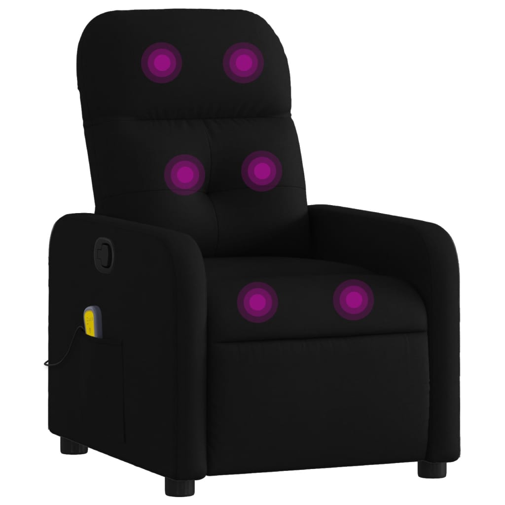 Massage-Relaxsessel, schwarzer Stoff