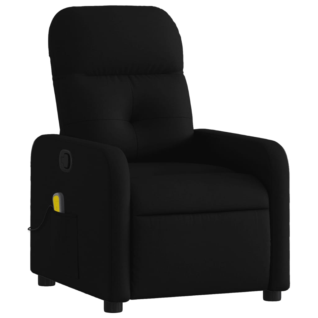 Massage-Relaxsessel, schwarzer Stoff