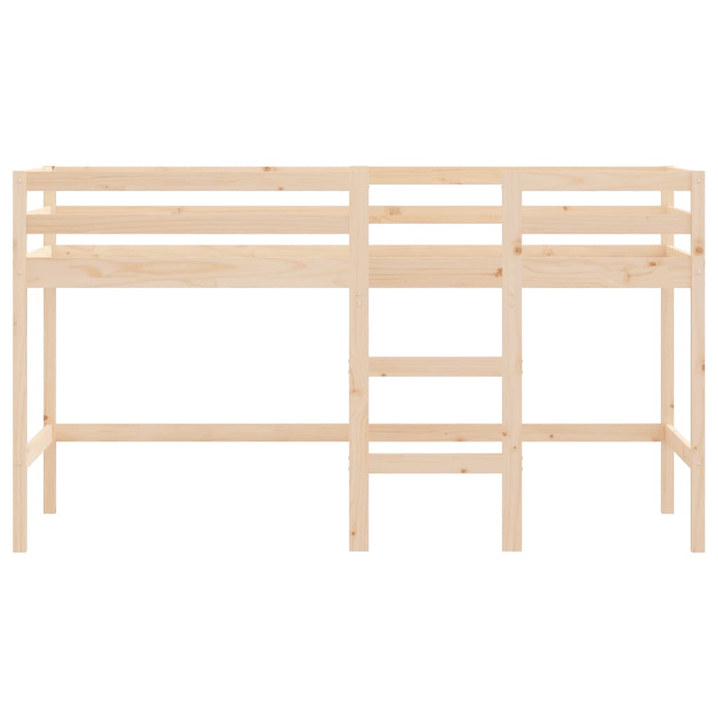 Children's loft bed with ladder 80x200 cm solid pine wood