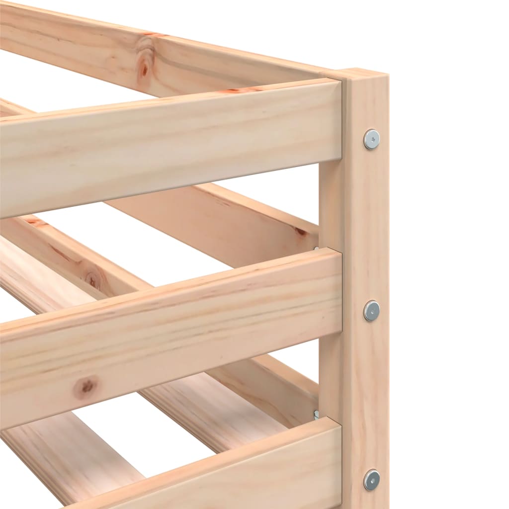 Children's loft bed with ladder 80x200 cm solid pine wood