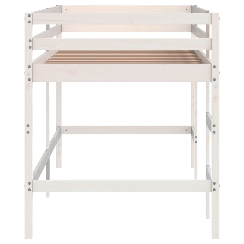 Children's loft bed with ladder 90x190 cm solid pine wood
