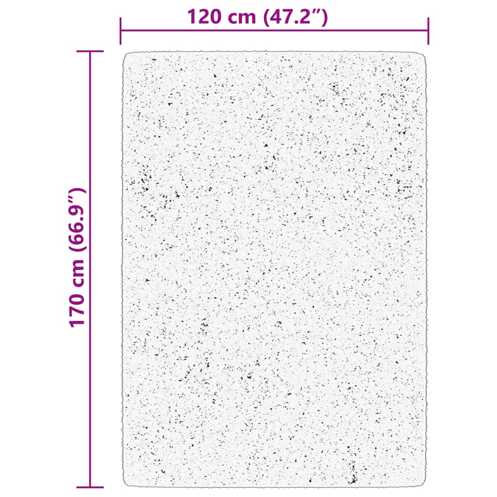 Teppich HUARTE Kurzflor Weich und Waschbar Beige 120x170 cm