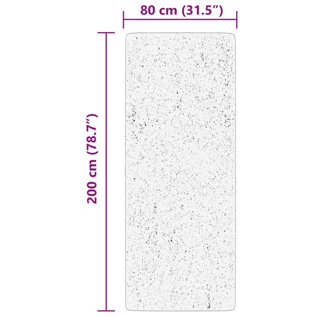 Teppich HUARTE Kurzflor Weich und Waschbar Waldgrün 80x200 cm