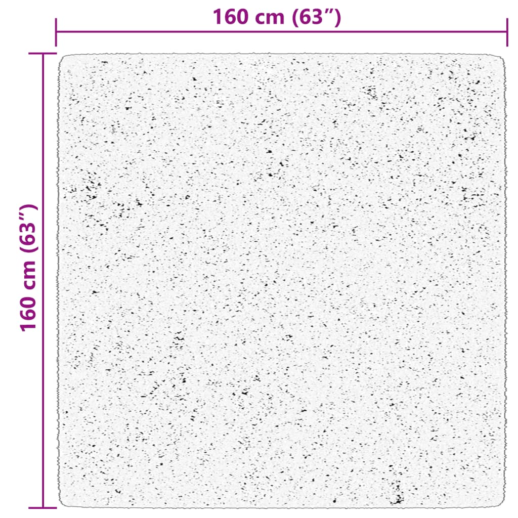 Teppich HUARTE Kurzflor Weich und Waschbar Blau 160x160 cm