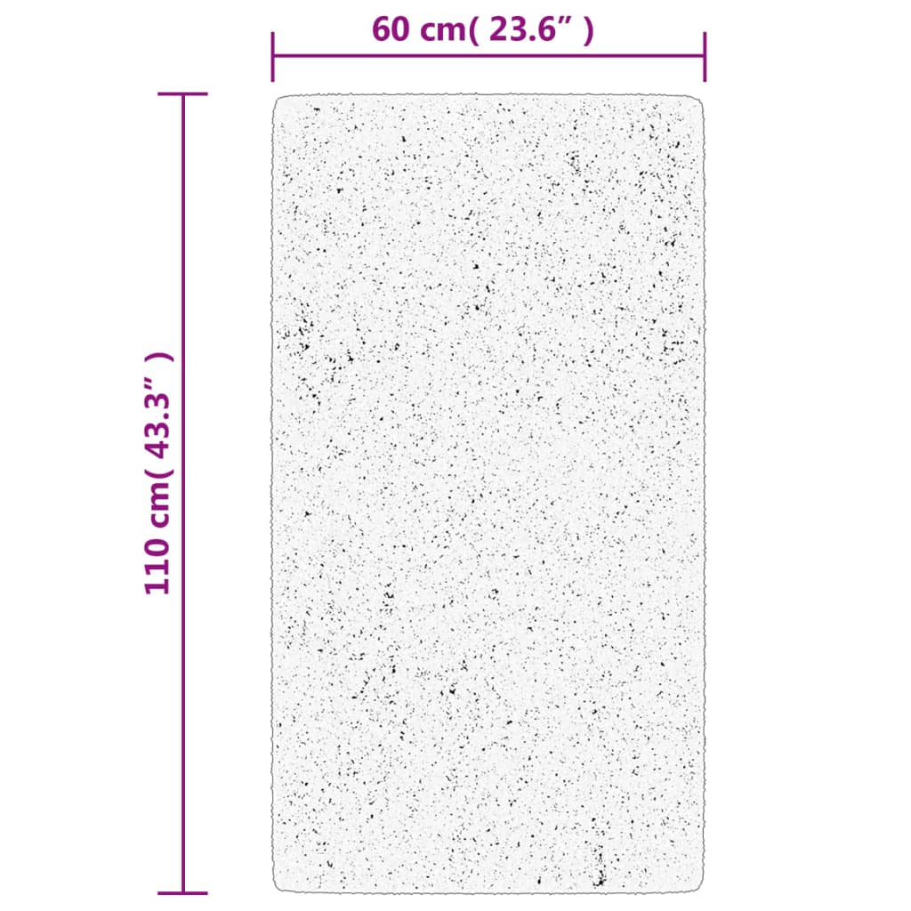 Shaggy carpet PAMPLONA deep pile modern beige 60x110 cm