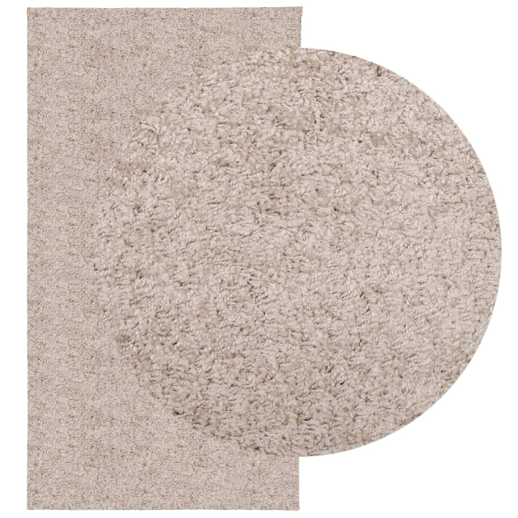Shaggy carpet PAMPLONA deep pile modern beige 80x150 cm