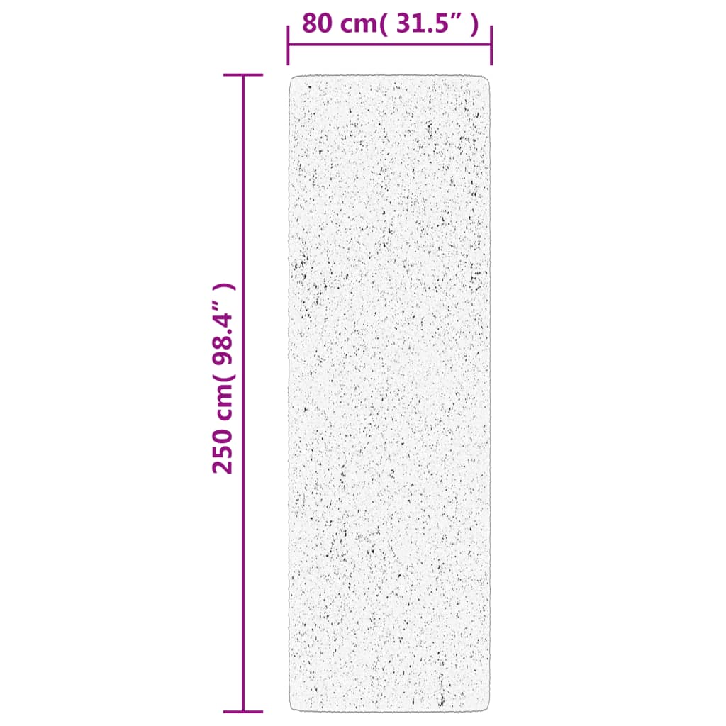 Shaggy carpet PAMPLONA deep pile modern beige 80x250 cm