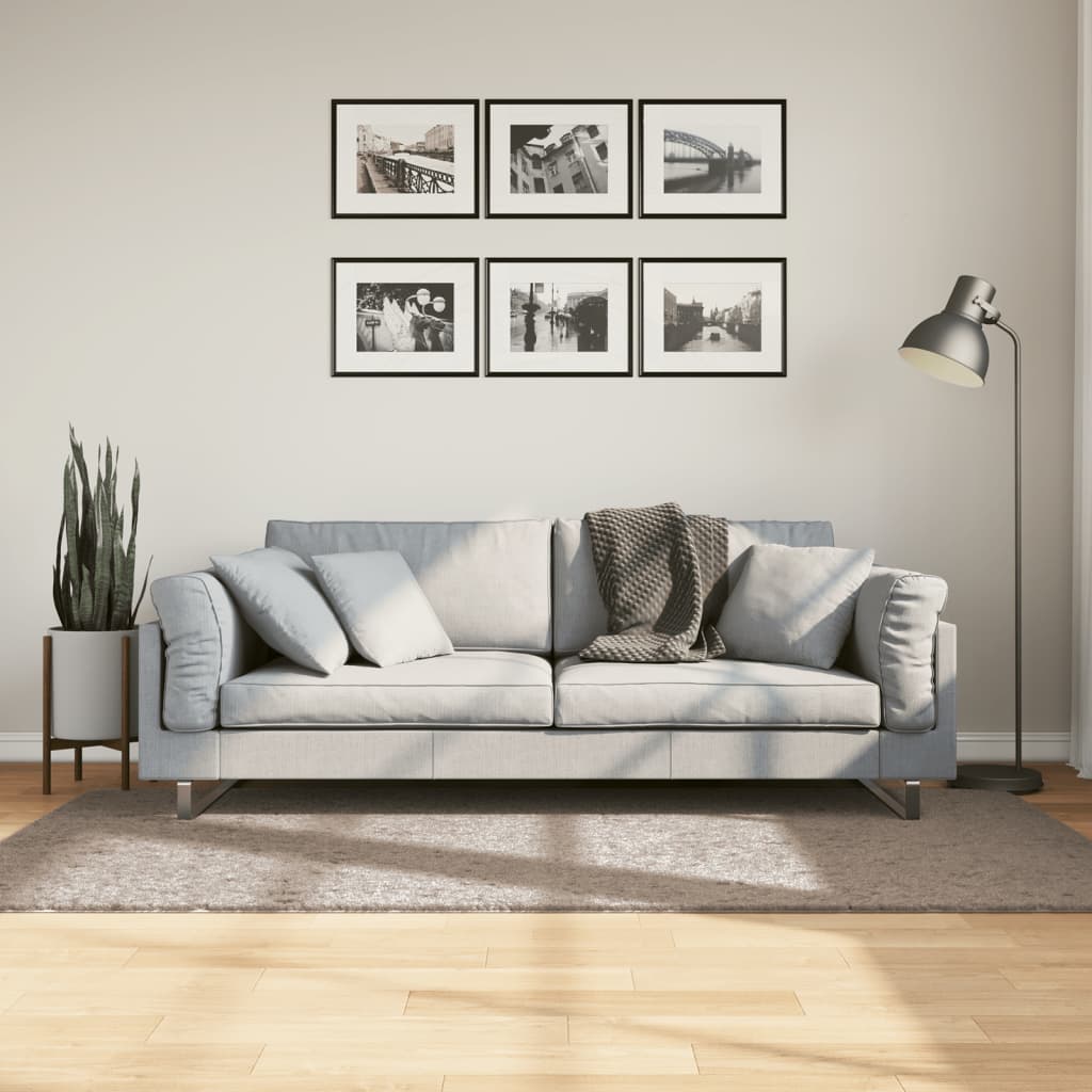 Shaggy carpet PAMPLONA deep pile modern beige 100x200 cm