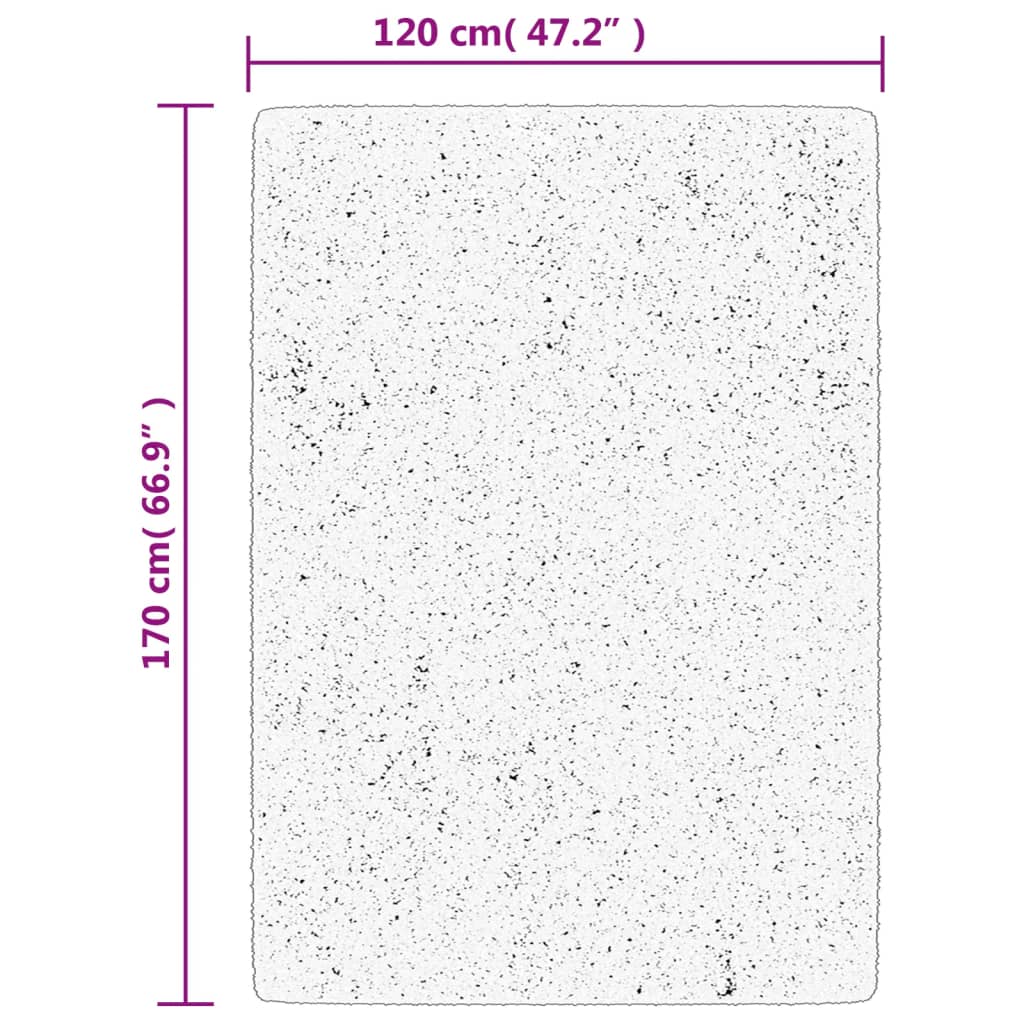 Shaggy carpet PAMPLONA deep pile modern beige 120x170 cm