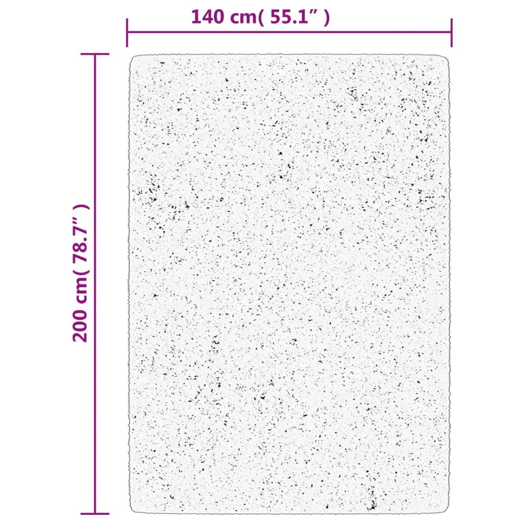 Shaggy carpet PAMPLONA deep pile modern beige 140x200 cm