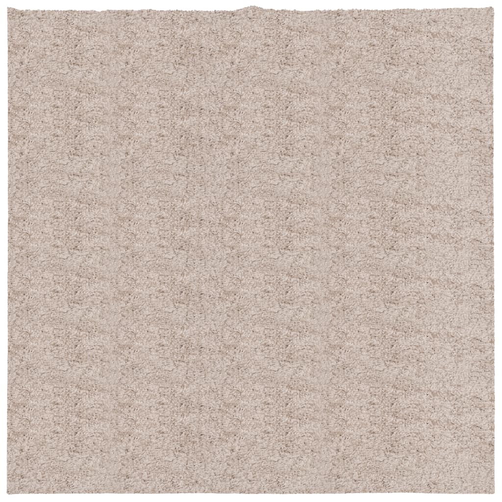 Shaggy carpet PAMPLONA deep pile modern beige 160x160 cm