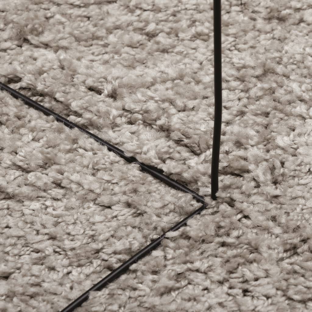 Shaggy carpet PAMPLONA deep pile modern beige 160x160 cm