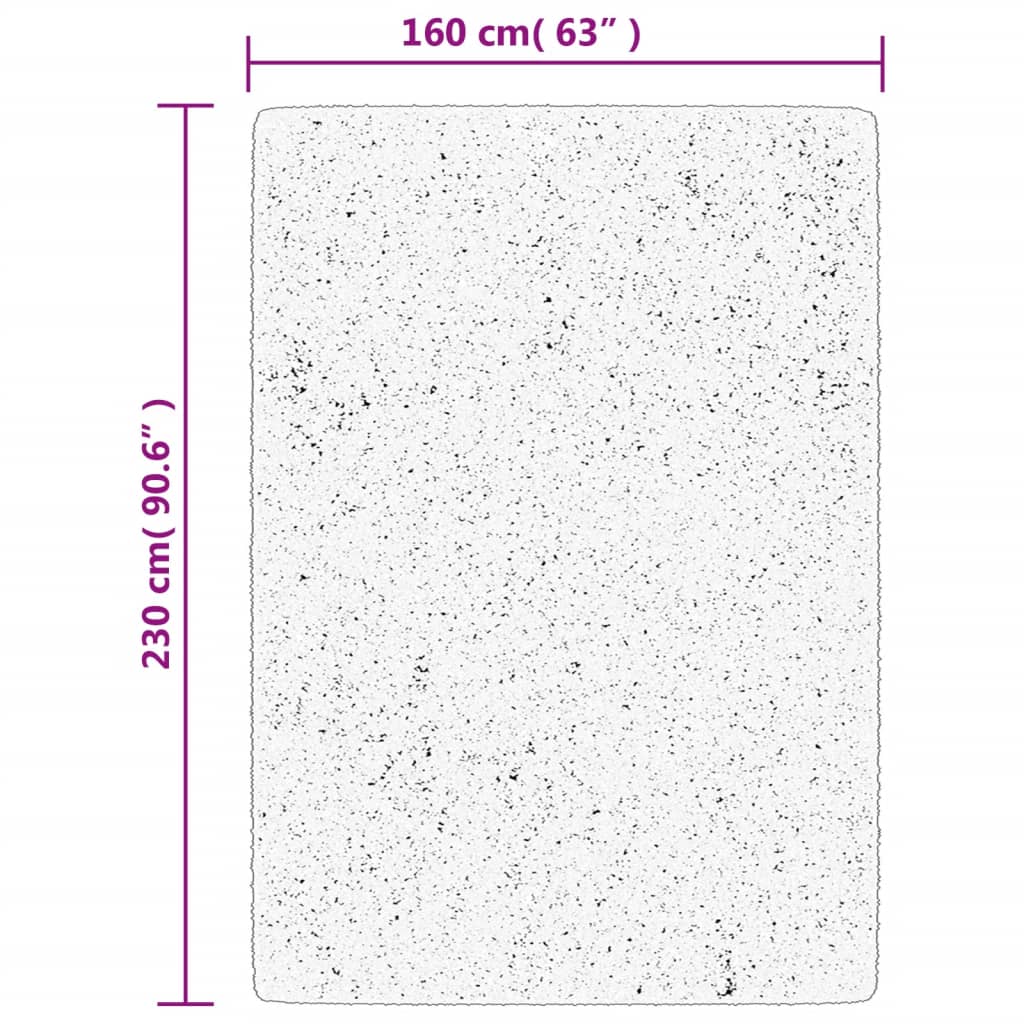 Shaggy carpet PAMPLONA deep pile modern beige 160x230 cm
