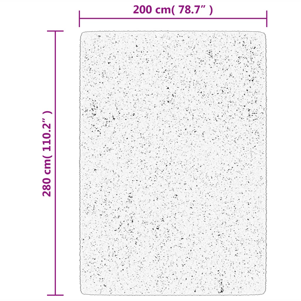Shaggy carpet PAMPLONA deep pile modern beige 200x280 cm