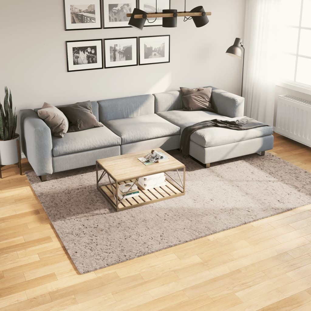 Shaggy carpet PAMPLONA deep pile modern beige 200x280 cm