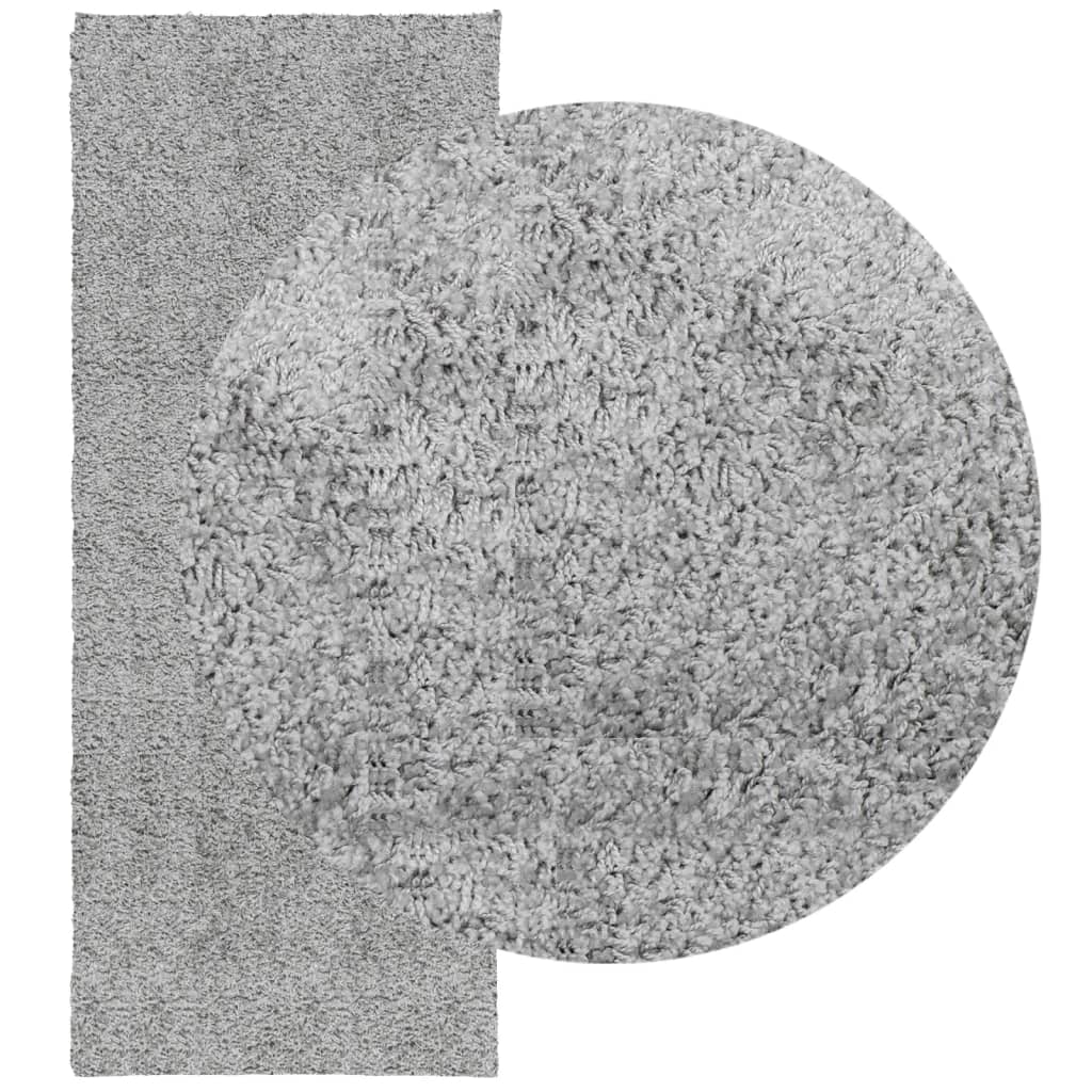 Shaggy-Teppich PAMPLONA Hochflor Modern Grau 80x200 cm