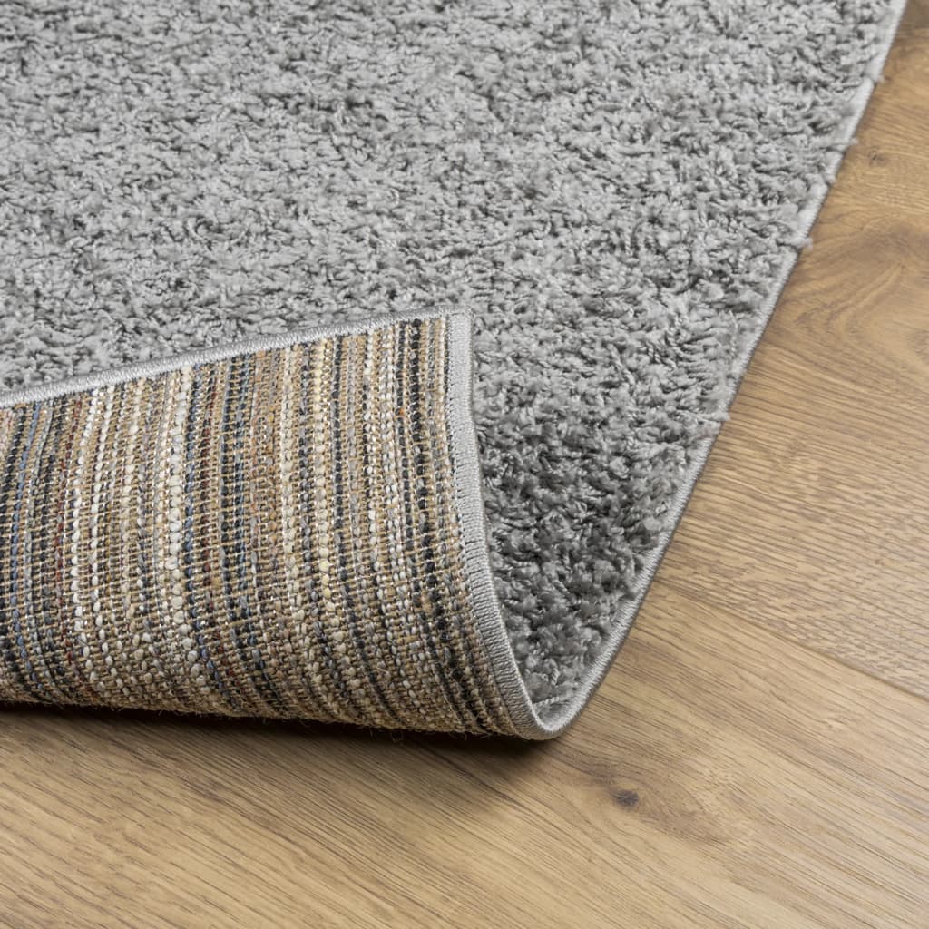 Shaggy-Teppich PAMPLONA Hochflor Modern Grau 80x200 cm
