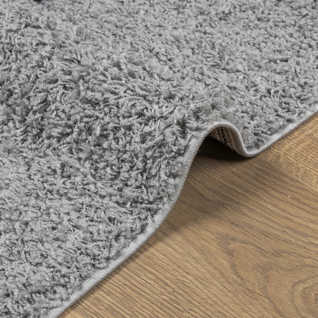 Shaggy-Teppich PAMPLONA Hochflor Modern Grau 80x200 cm