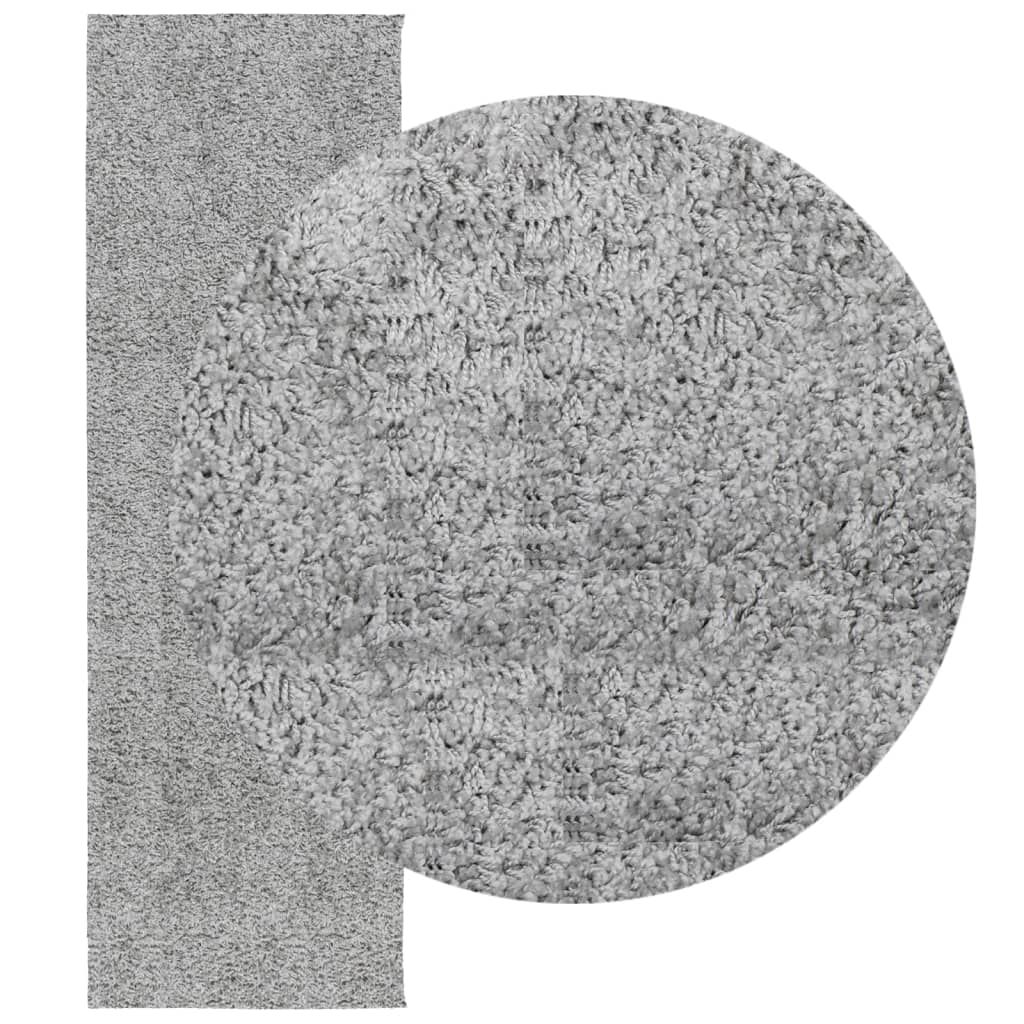 Shaggy Carpet PAMPLONA Deep Pile Modern Grey 80x250 cm