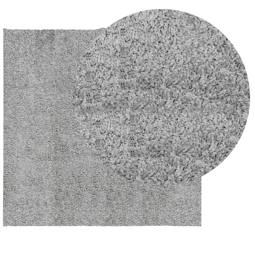 Shaggy-Teppich PAMPLONA Hochflor Modern Grau 200x200 cm