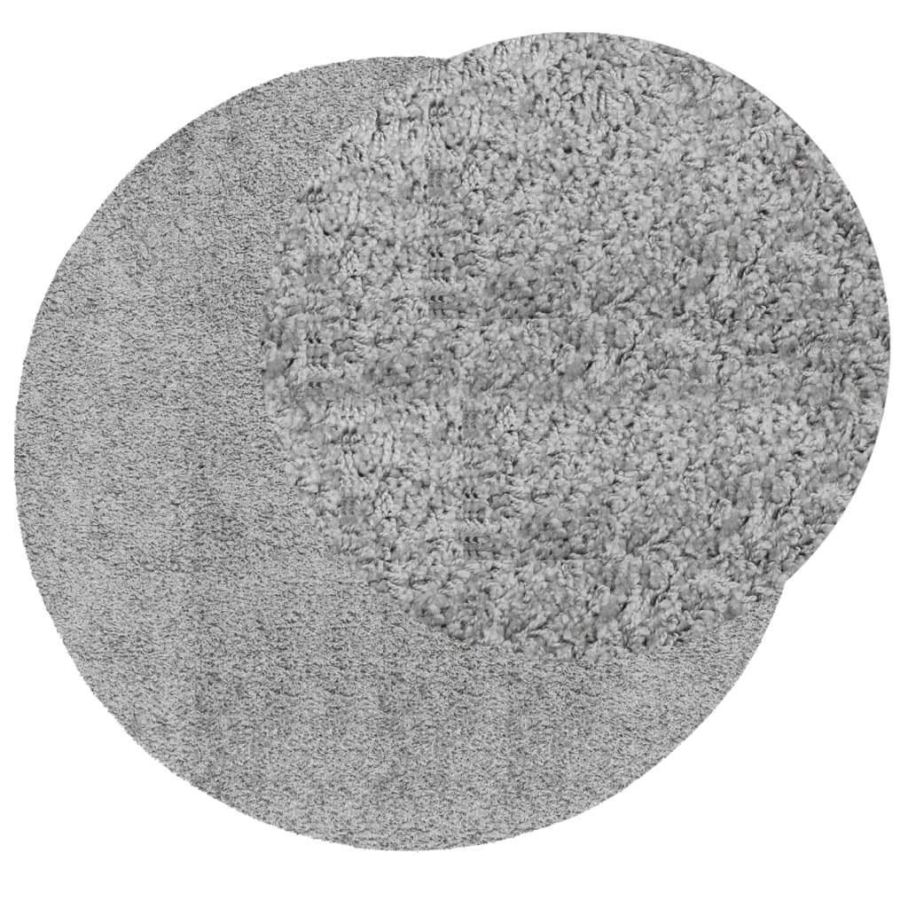 Shaggy carpet PAMPLONA deep pile modern grey Ø 160 cm