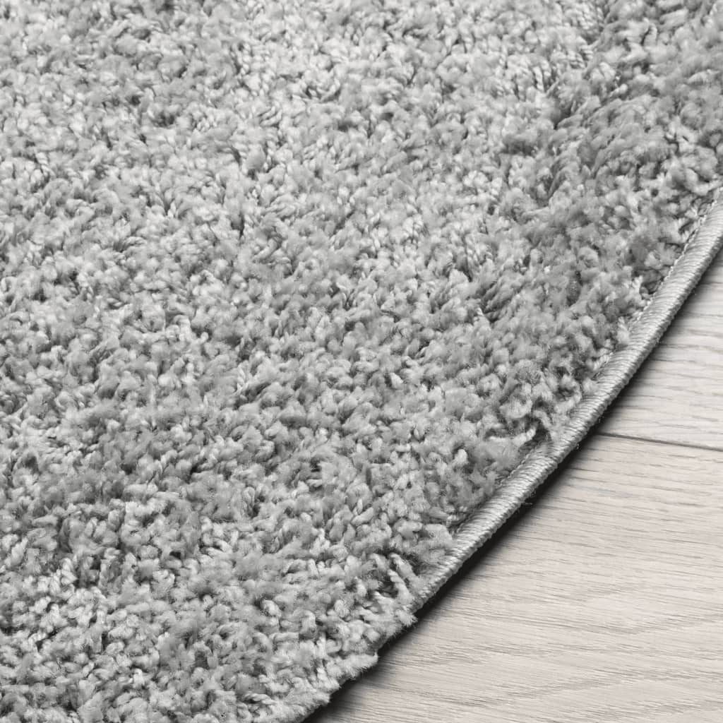 Shaggy carpet PAMPLONA deep pile modern grey Ø 160 cm