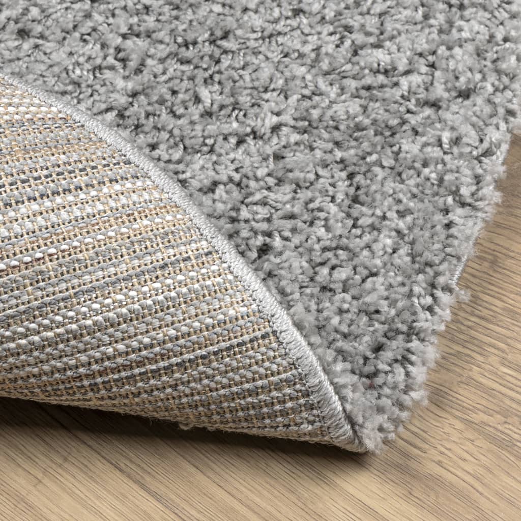 Shaggy carpet PAMPLONA deep pile modern grey Ø 160 cm