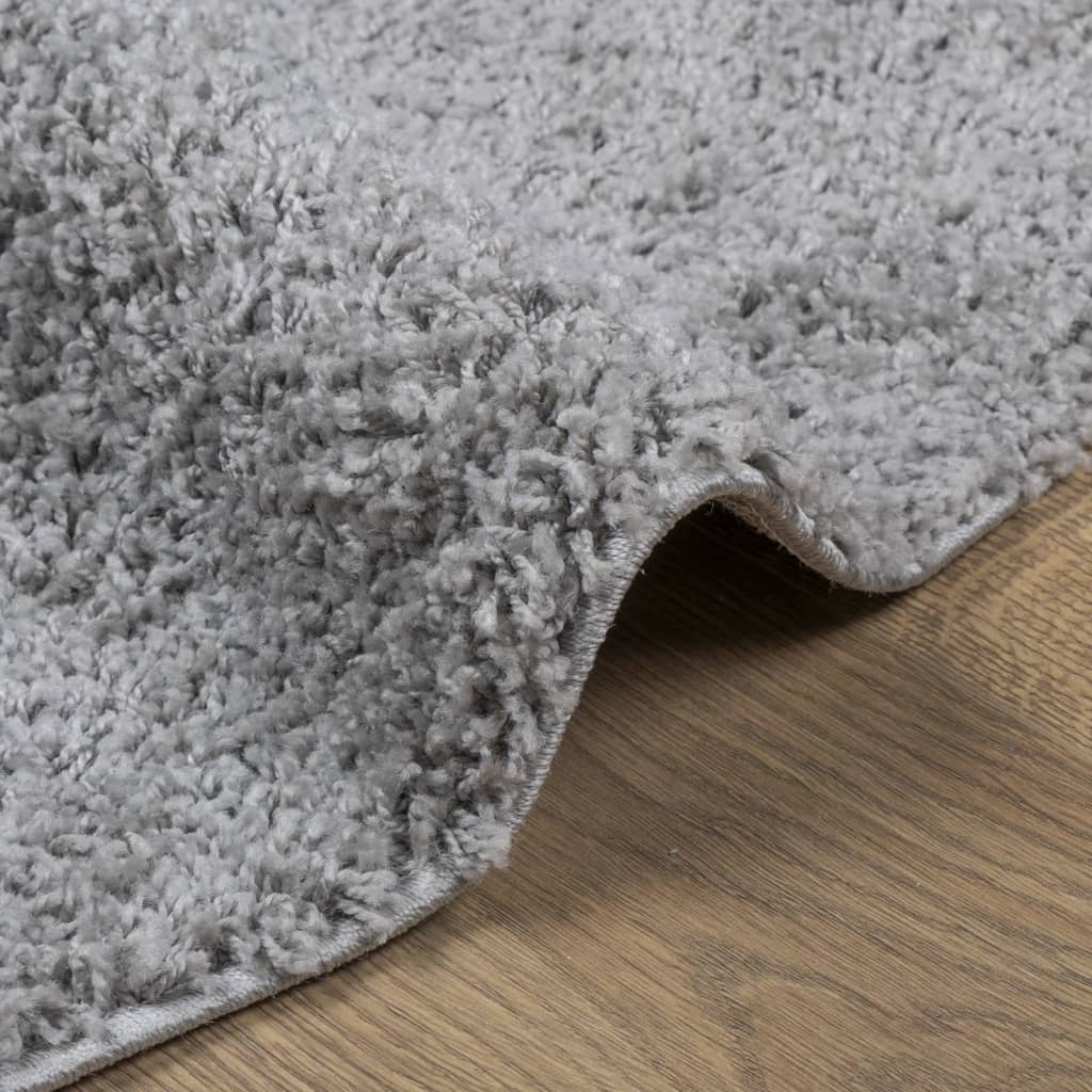 Shaggy carpet PAMPLONA deep pile modern grey Ø 160 cm