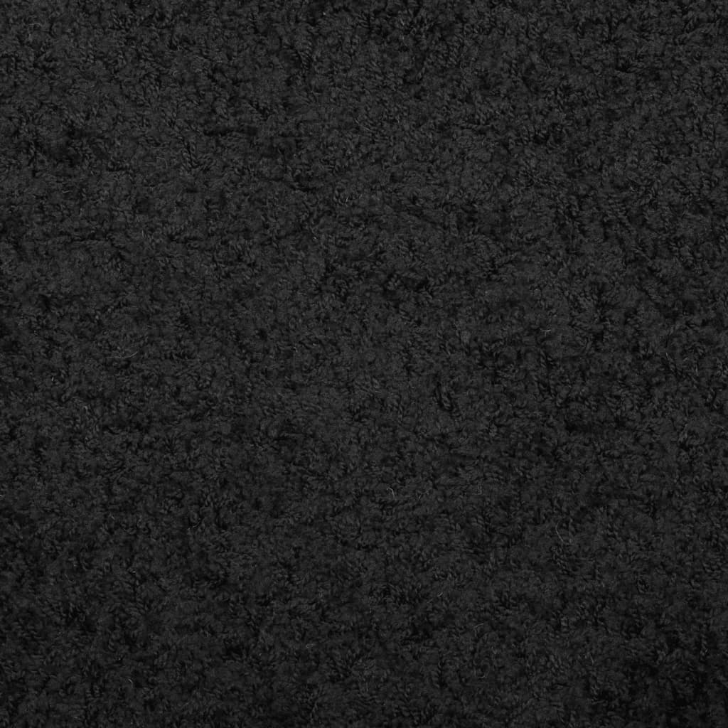 Shaggy-Teppich PAMPLONA Hochflor Modern Schwarz 80x250 cm