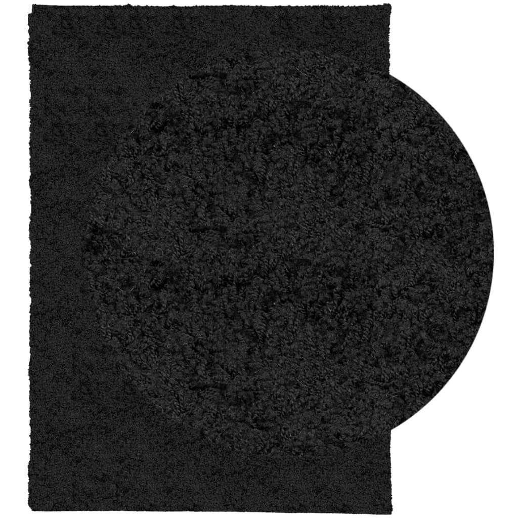 Shaggy Carpet PAMPLONA Deep Pile Modern Black 200x280 cm