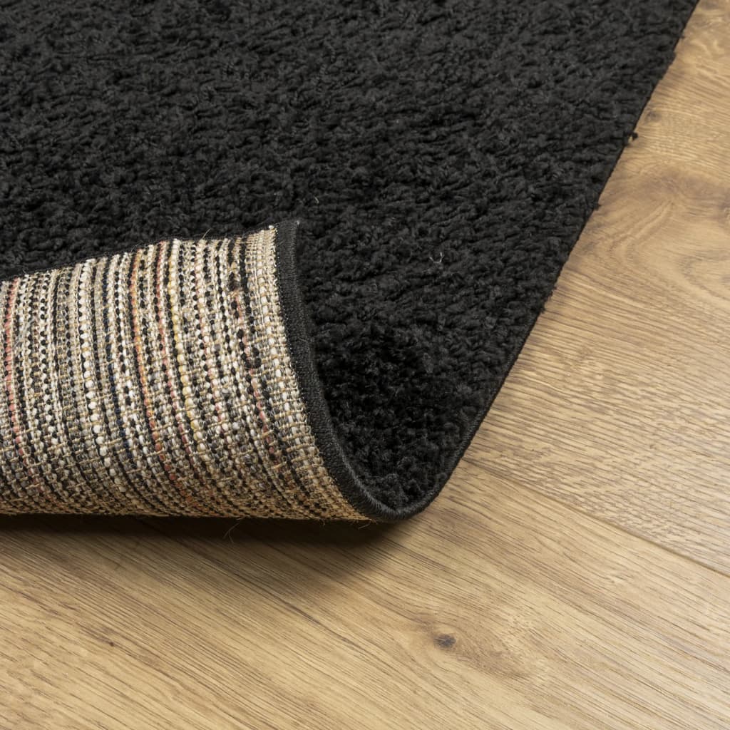 Shaggy-Teppich PAMPLONA Hochflor Modern Schwarz 240x340 cm