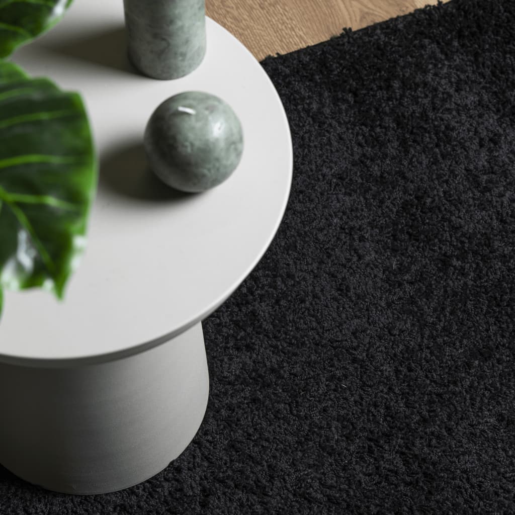 Shaggy-Teppich PAMPLONA Hochflor Modern Schwarz 240x340 cm