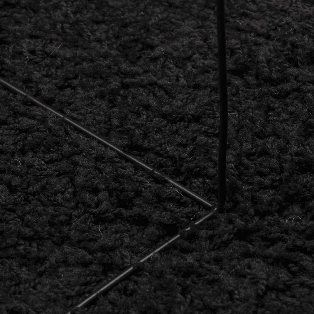 Shaggy-Teppich PAMPLONA Hochflor Modern Schwarz 240x340 cm