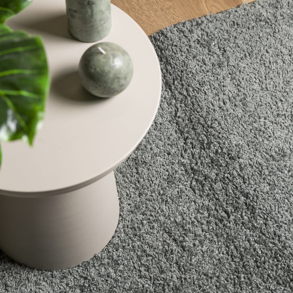 Tapis Shaggy Poils Longs Moderne Vert 60x110 cm
