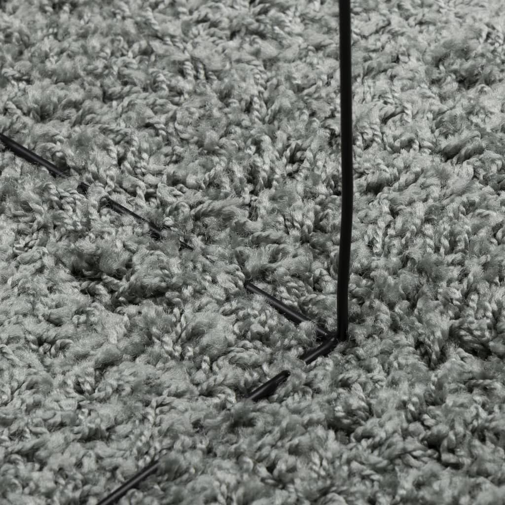 Tapis Shaggy Poils Longs Moderne Vert 60x110 cm