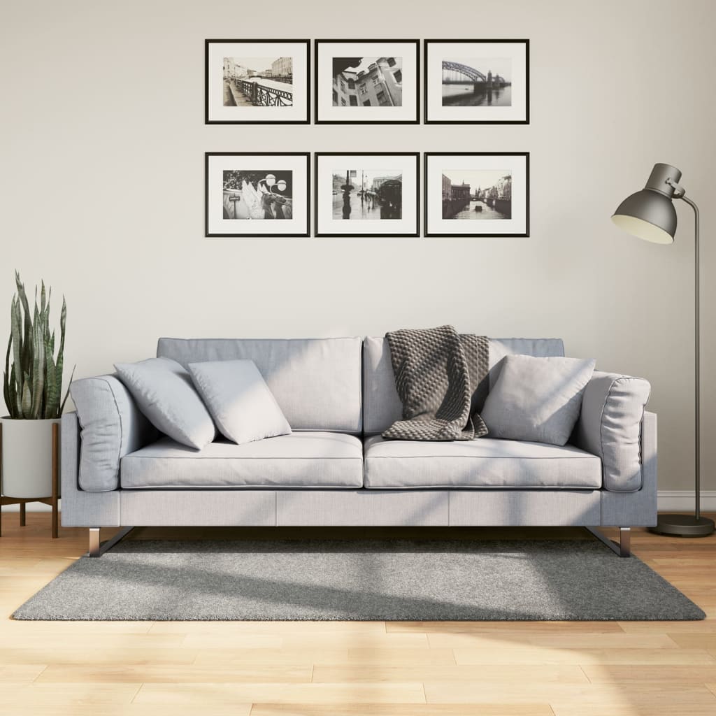 Tapis Shaggy Poils Longs Moderne Vert 80x150 cm
