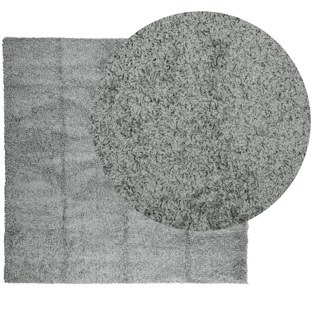 Tapis Shaggy Poils Longs Moderne Vert 120x120 cm