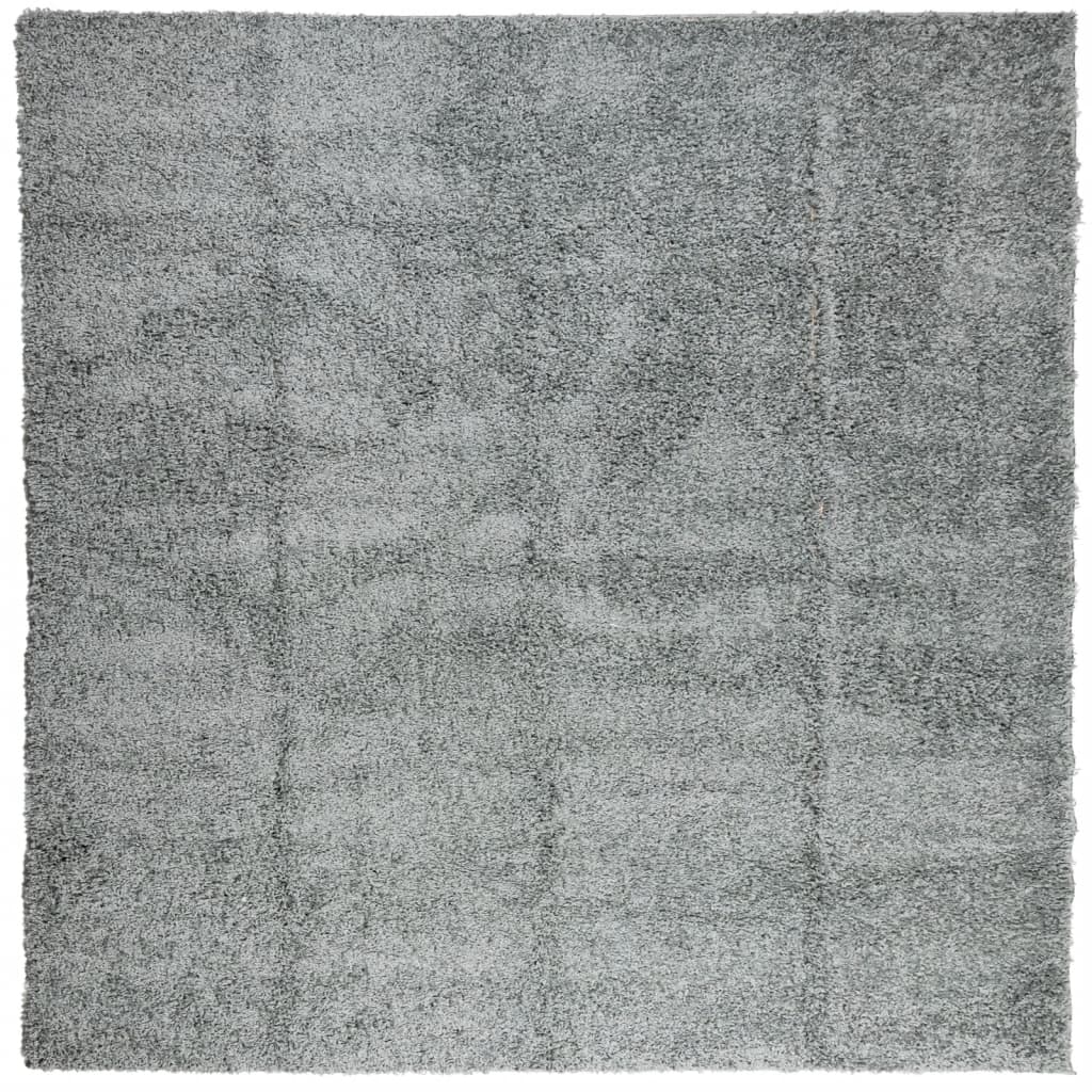 Tapis Shaggy Poils Longs Moderne Vert 160x160 cm