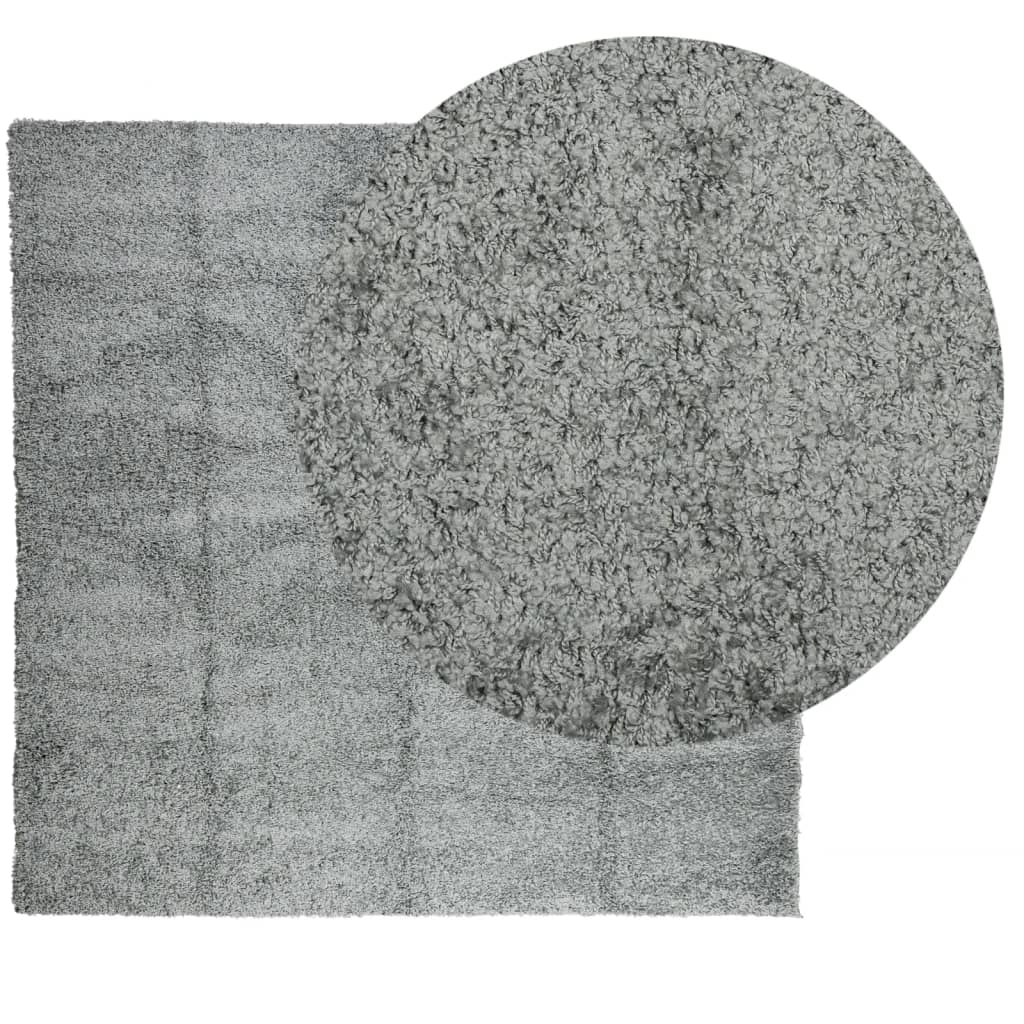 Tapis Shaggy Poils Longs Moderne Vert 160x160 cm