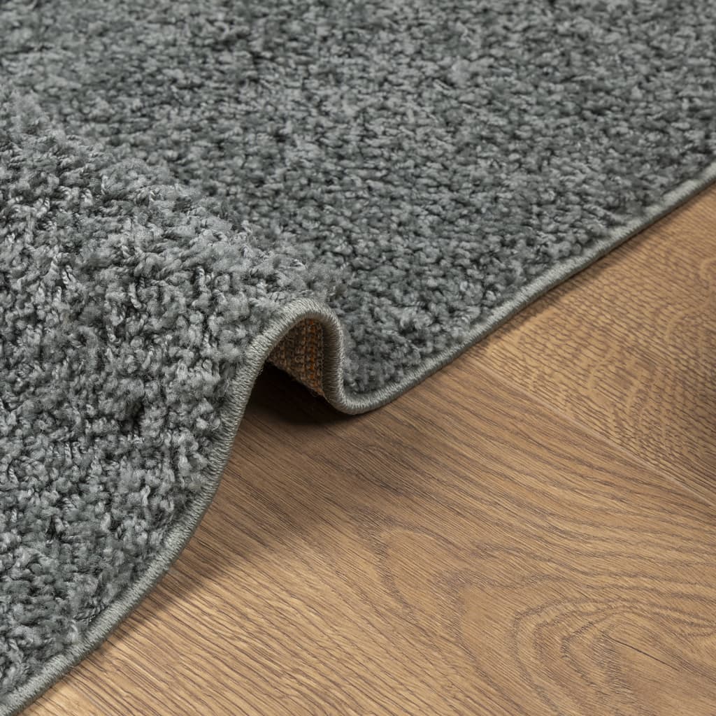 Tapis Shaggy Poils Longs Moderne Vert 160x160 cm