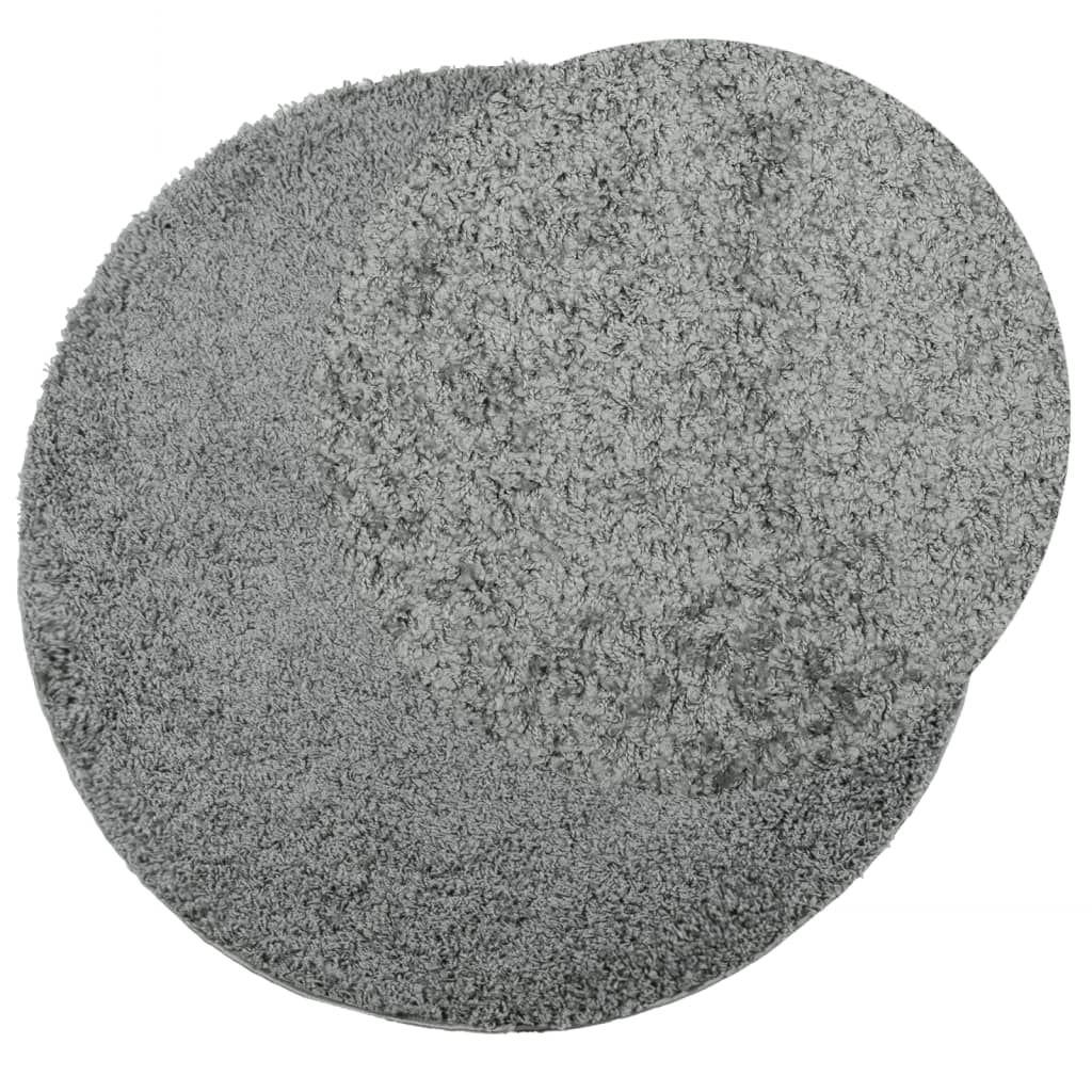 Tapis Shaggy Poils Longs Moderne Vert Ø 80 cm